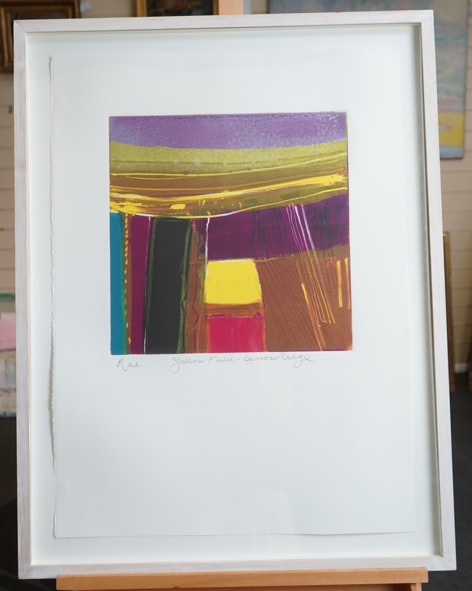 Dame Barbara Rae CBE, RA, b. 1943, 'Yellow Field - Carrowteige'